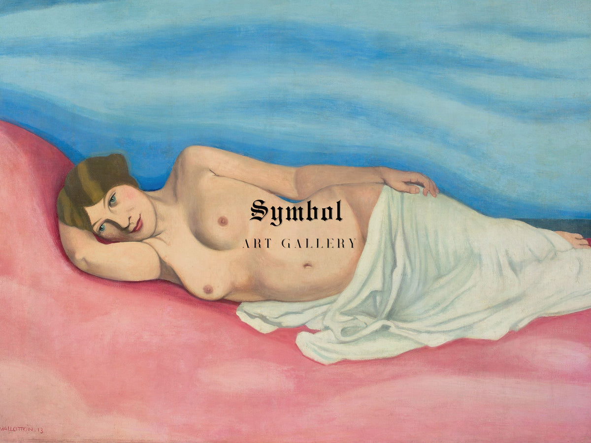 Reclining Woman by Félix Vallotton 1913, Wall Art Print, Fine Art Reproduction, Museum Quality Decor, Poster