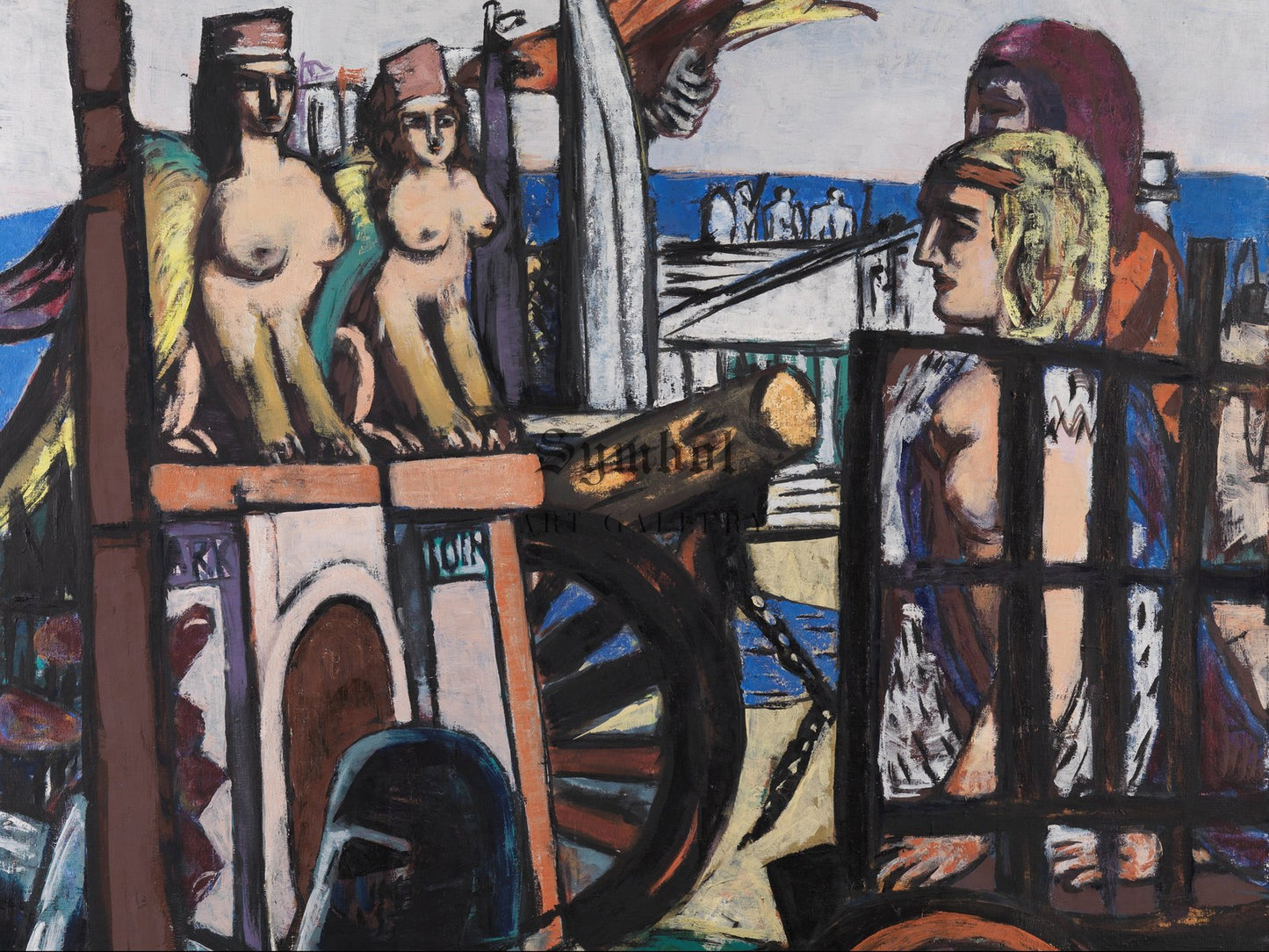 The Removal of the Sphinxes by Max Beckmann 1945, Wall Art Print, Fine Art Reproduction, Museum Quality Decor, Poster