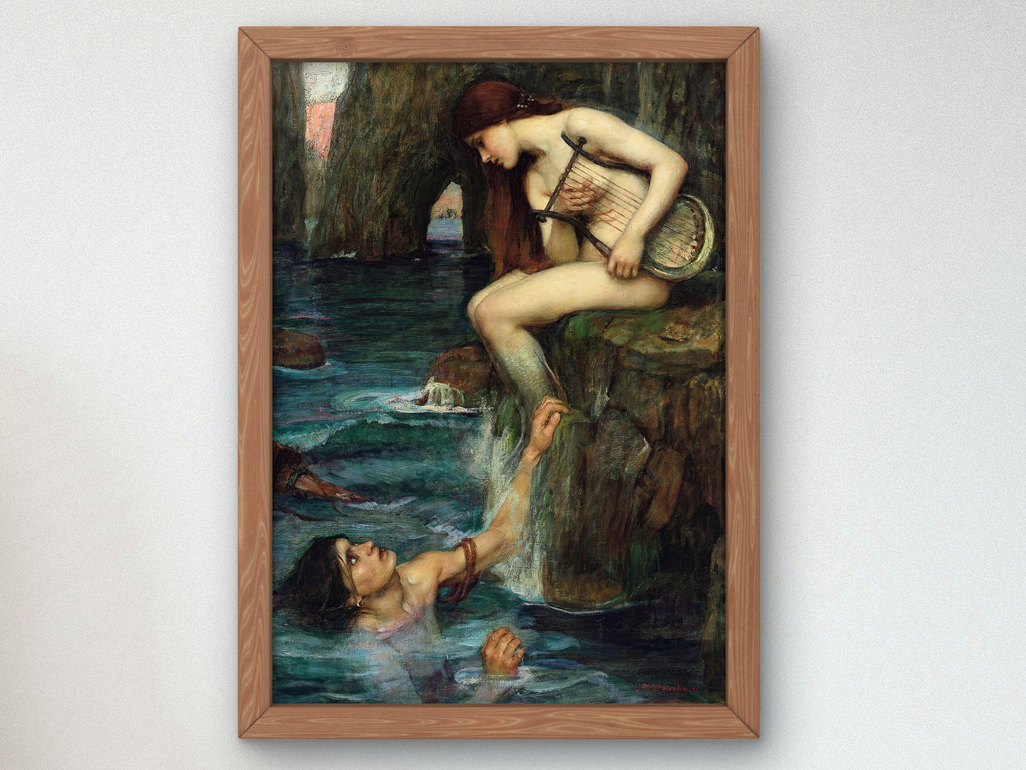 The Siren by John William Waterhouse 1901, Wall Art Print, Fine Art Reproduction, Museum Quality Decor, Poster