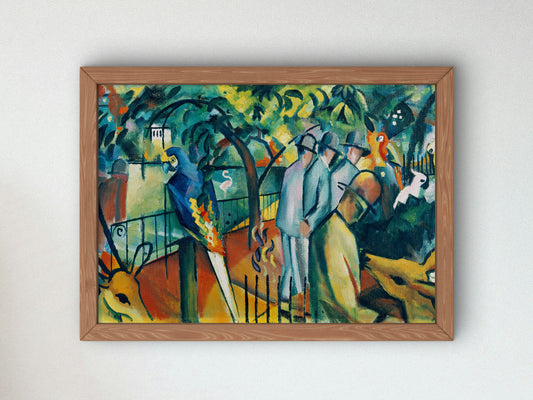 Zoological Garden I by August Macke 1912, Wall Art Print, Fine Art Reproduction, Museum Quality Decor, Poster