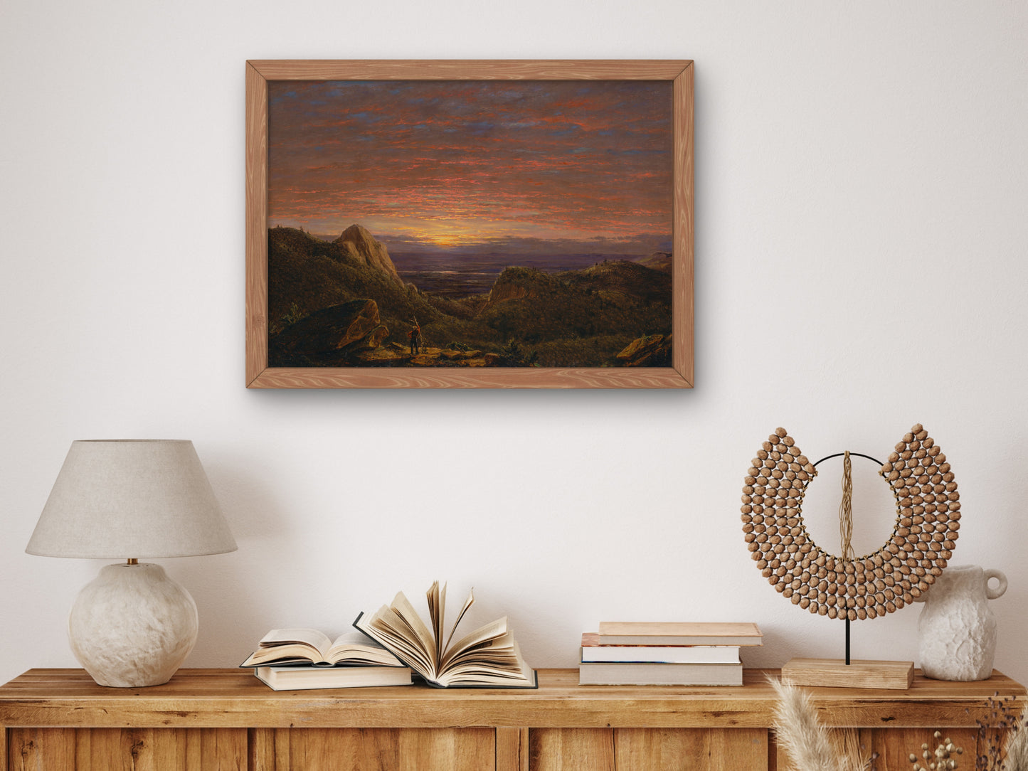 Morning, Looking East Over the Hudson Valley from the Catskill Mountains by Frederic Edwin Church 1848, Wall Art Print
