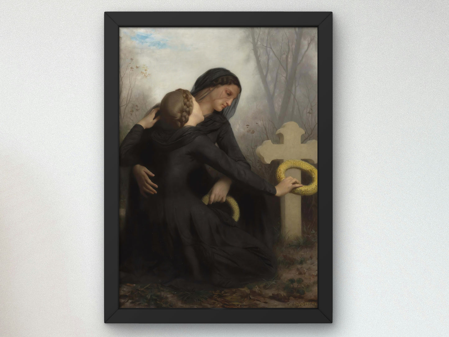 The Day of the Dead by William Bouguereau 1859, Wall Art Print, Fine Art Reproduction, Museum Quality Decor, Poster