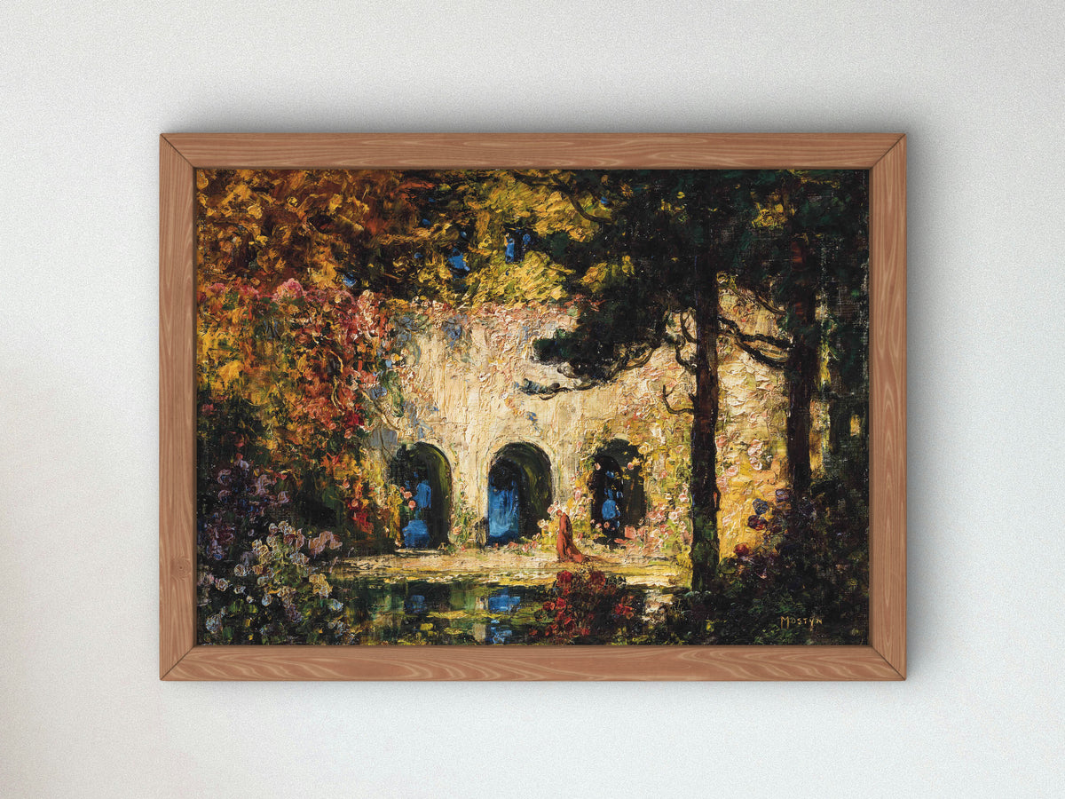 Solitary Thoughts by Thomas Edwin Mostyn, Wall Art Print, Fine Art Reproduction, Museum Quality Decor, Poster