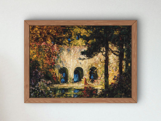Solitary Thoughts by Thomas Edwin Mostyn, Wall Art Print, Fine Art Reproduction, Museum Quality Decor, Poster
