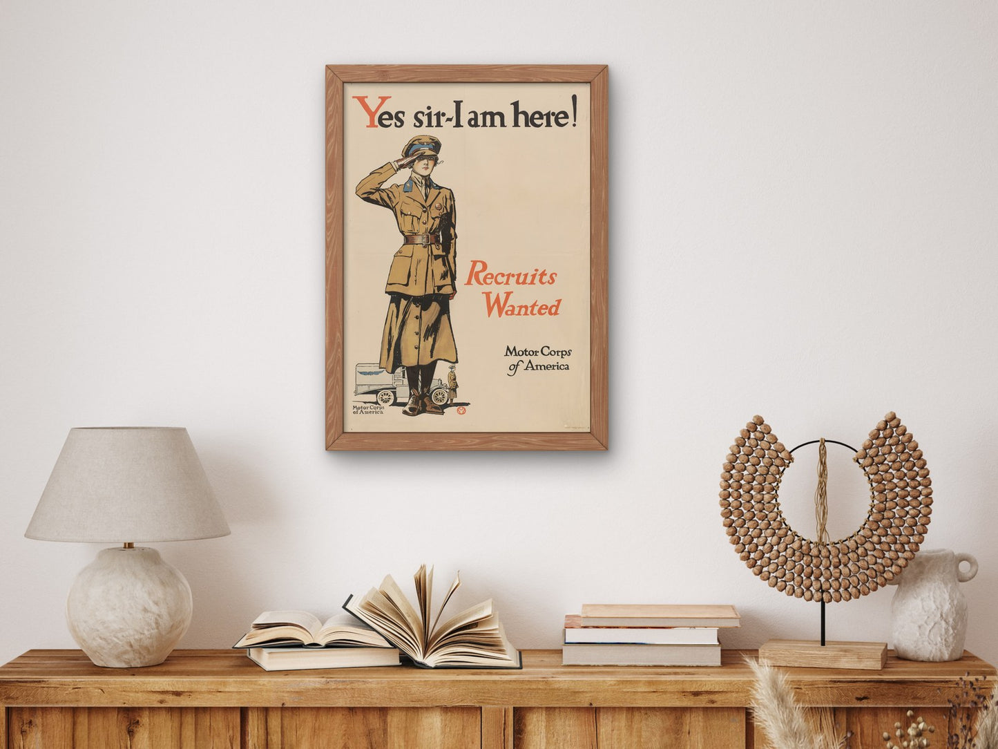 Yes Sir I Am Here Recruits Wanted by Edward Penfield 1918, Wall Art Print, Fine Art Reproduction, Museum Quality Decor, Poster