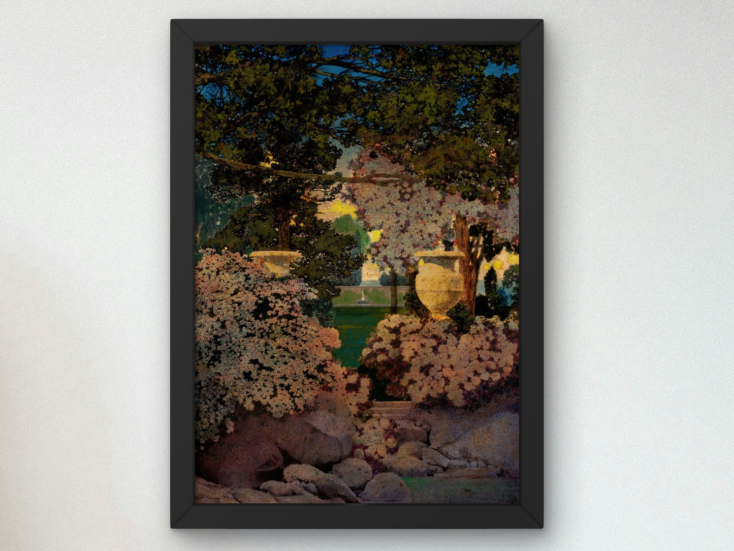 The Oaks by Maxfield Parrish 1904, Wall Art Print, Fine Art Reproduction, Museum Quality Decor, Poster