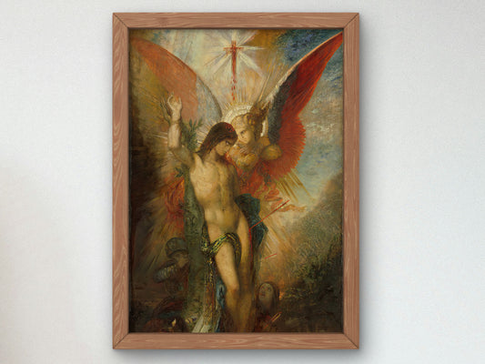 Saint Sebastian and the Angel by Gustave Moreau 1876, Wall Art Print, Fine Art Reproduction, Museum Quality Decor, Poster