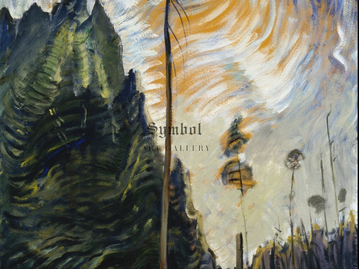 Edge of the Forest by Emily Carr 1935, Wall Art Print, Fine Art Reproduction, Museum Quality Decor, Poster