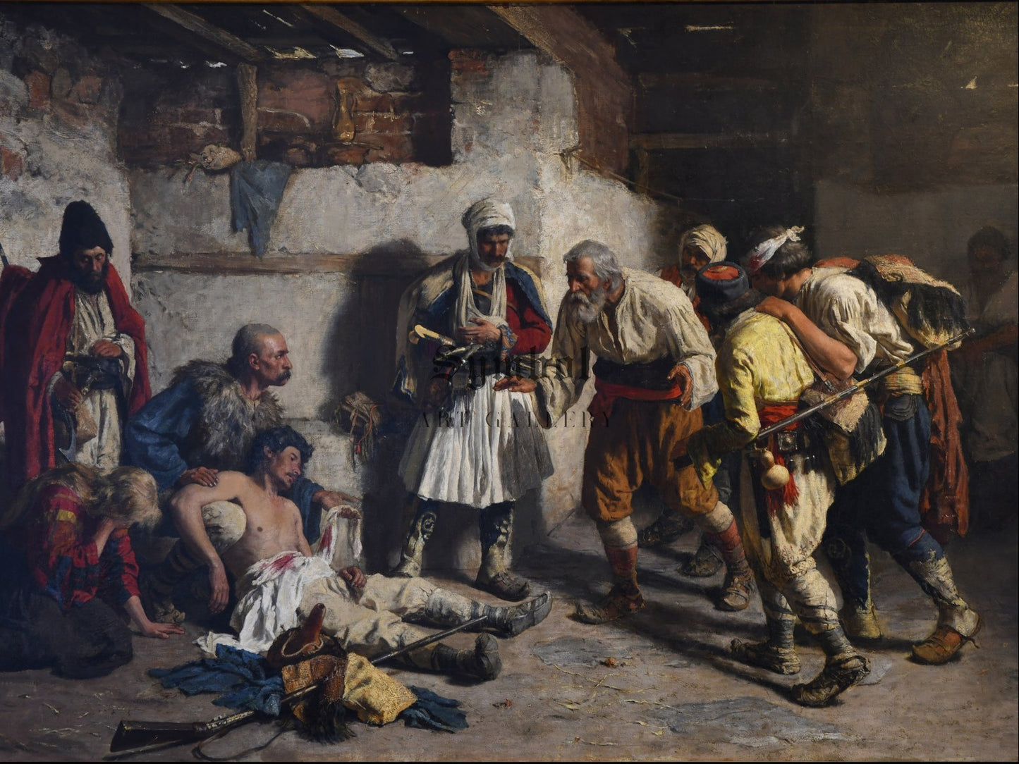 The Wounded Montenegrin by Paja Jovanović 1882, Wall Art Print, Fine Art Reproduction, Museum Quality Decor, Poster