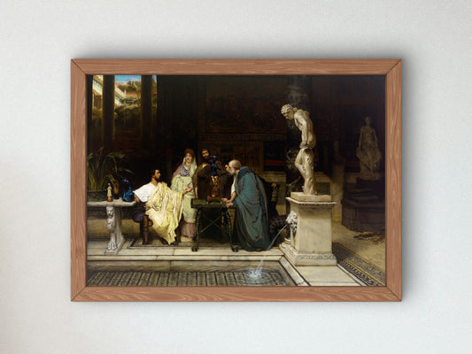 An Art Lover by Lawrence Alma Tadema 1868, Wall Art Print, Fine Art Reproduction, Museum Quality Decor, Poster