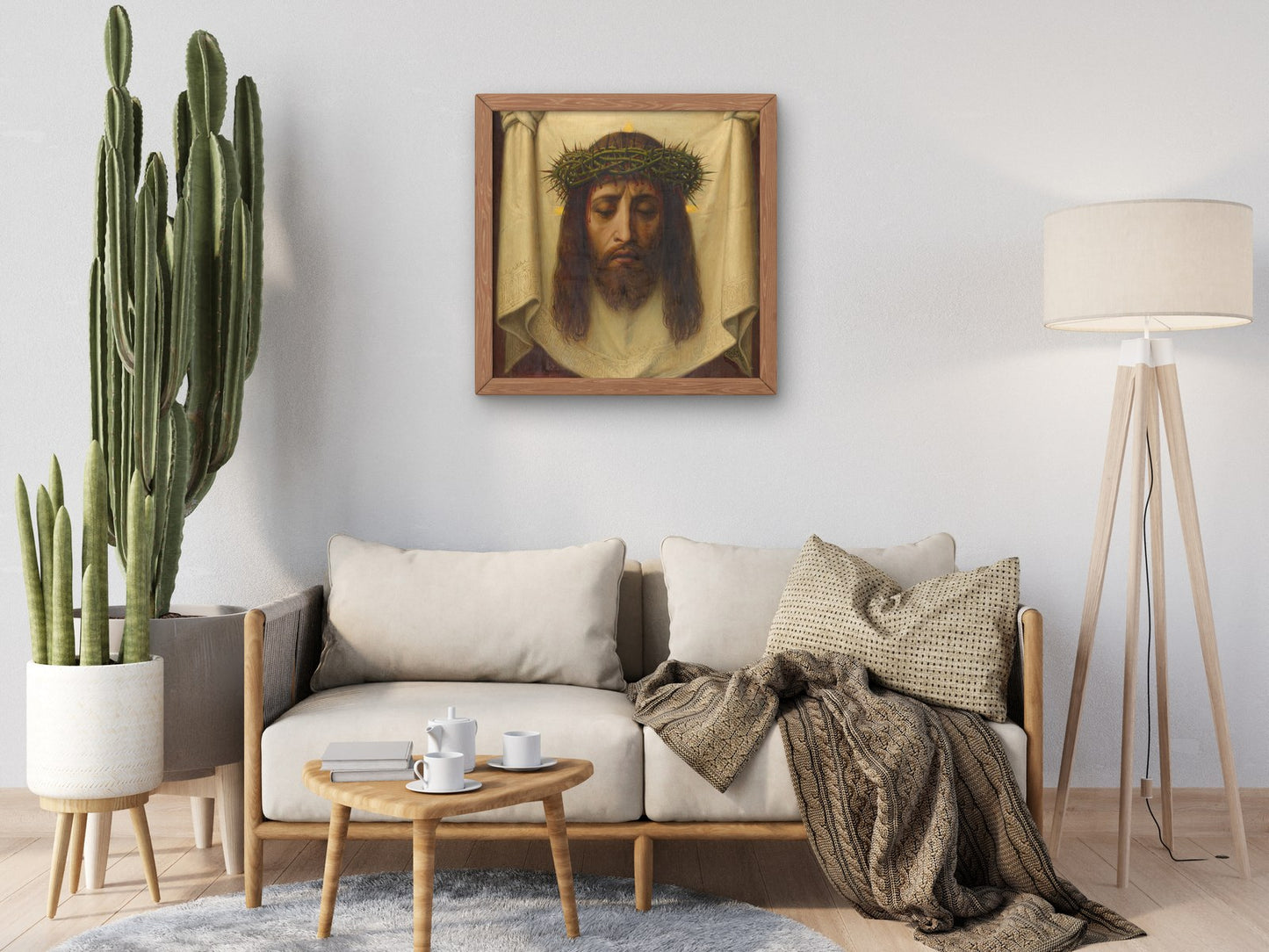 The Veil of Saint Veronica by Edward von Steinle 1885, Wall Art Print, Fine Art Reproduction, Museum Quality Decor, Poster