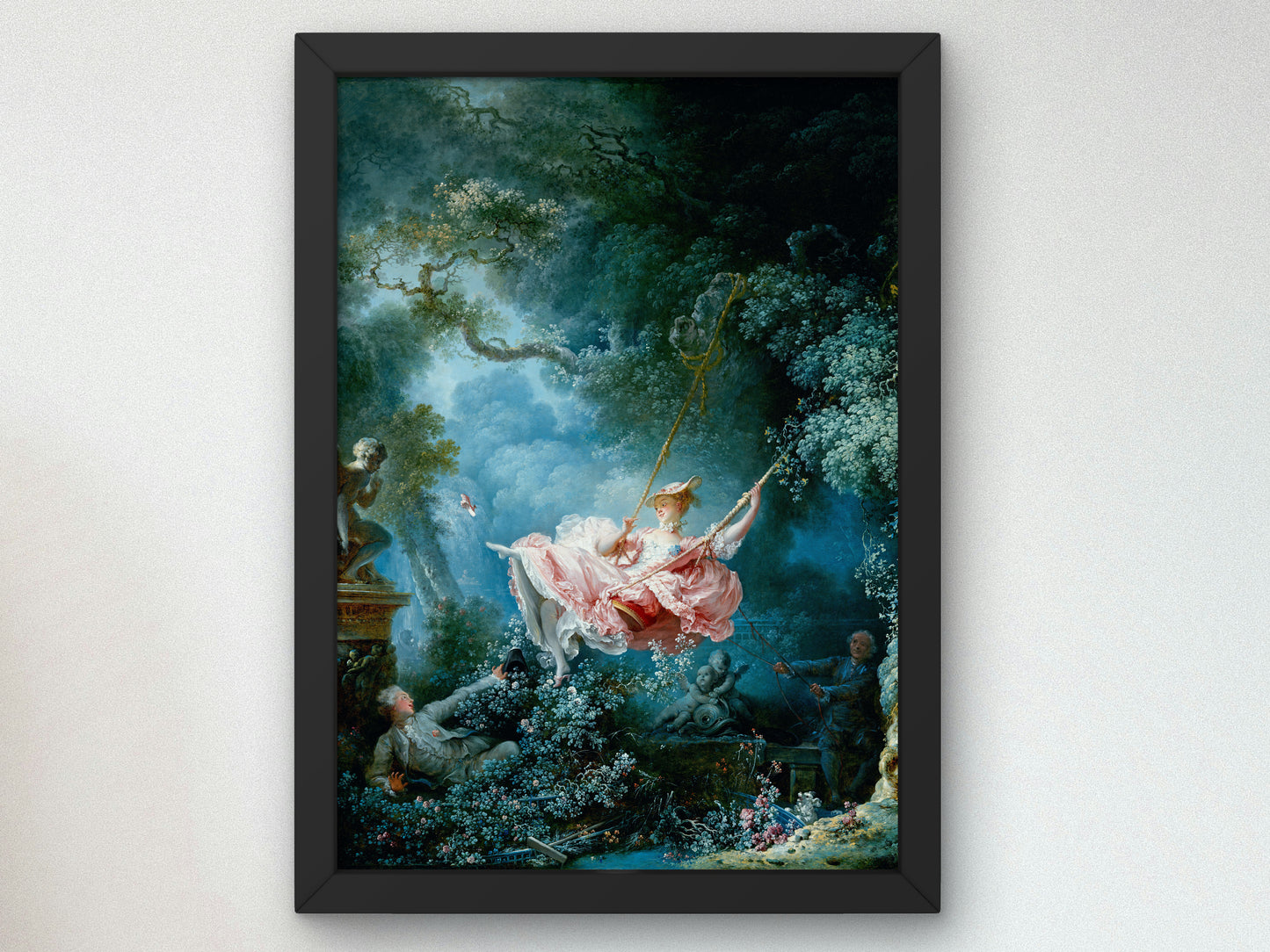 The Swing by Jean Honoré Fragonard 1767, Wall Art Print, Fine Art Reproduction, Museum Quality Decor, Poster