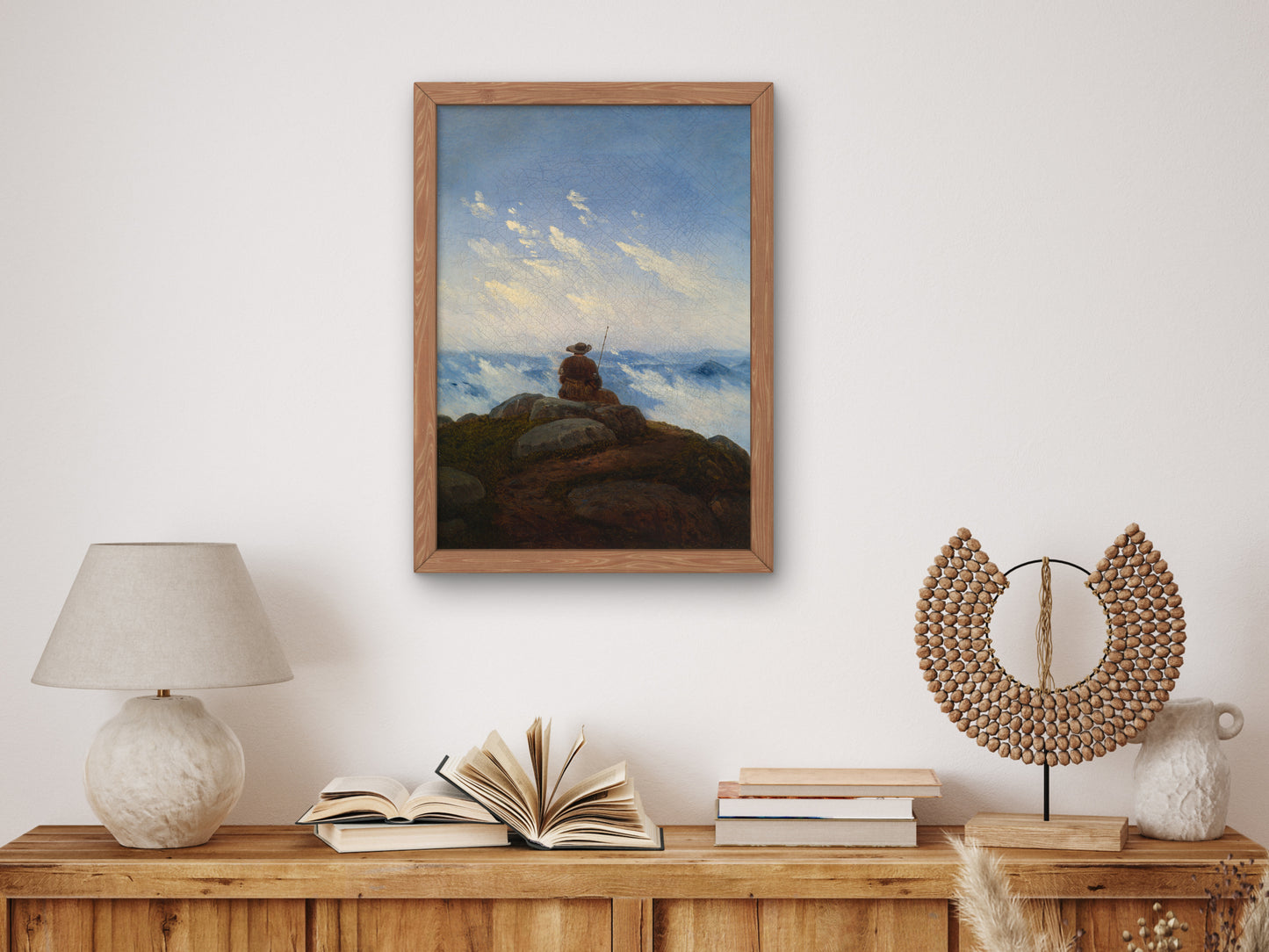Wanderer on the Mountaintop by Carl Gustav Carus 1818, Wall Art Print, Fine Art Reproduction, Museum Quality Decor, Poster