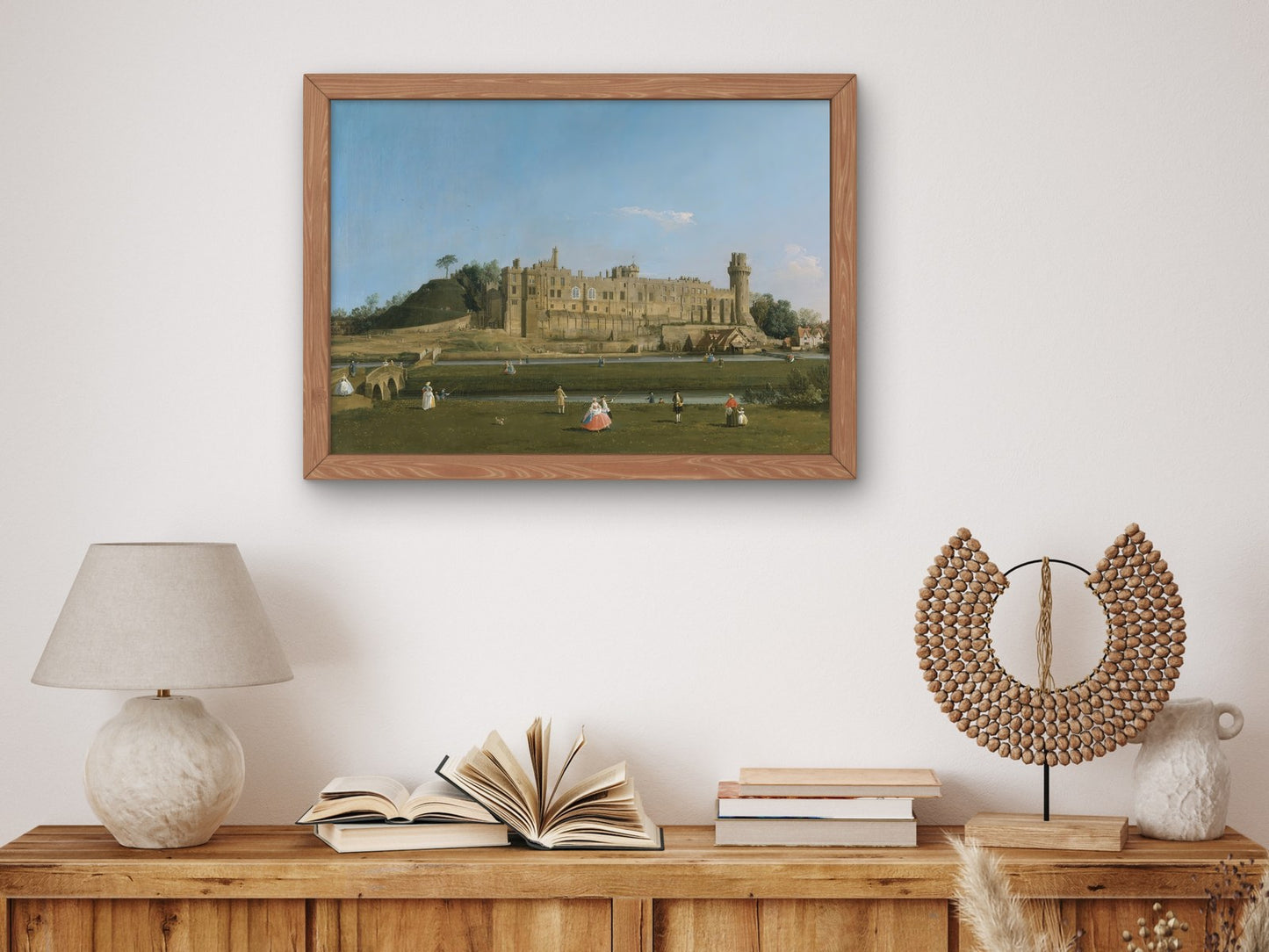 Warwick Castle by Canaletto 1749, Wall Art Print, Fine Art Reproduction, Museum Quality Decor, Poster