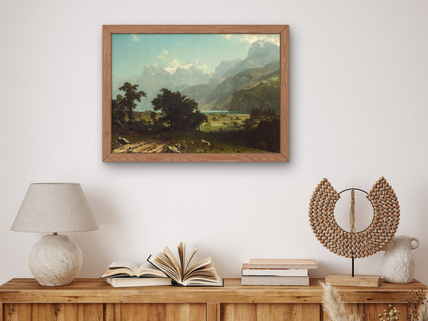 Lake Lucerne by Albert Bierstadt 1858, Wall Art Print, Fine Art Reproduction, Museum Quality Decor, Poster