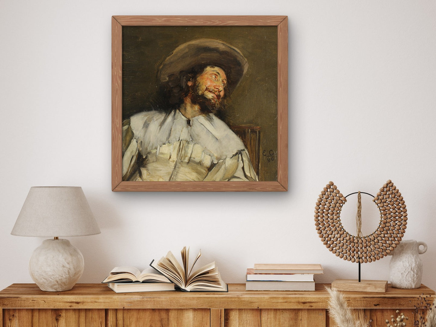 Portrait Study by Eduard Charlemont 1890, Wall Art Print, Fine Art Reproduction, Museum Quality Decor, Poster