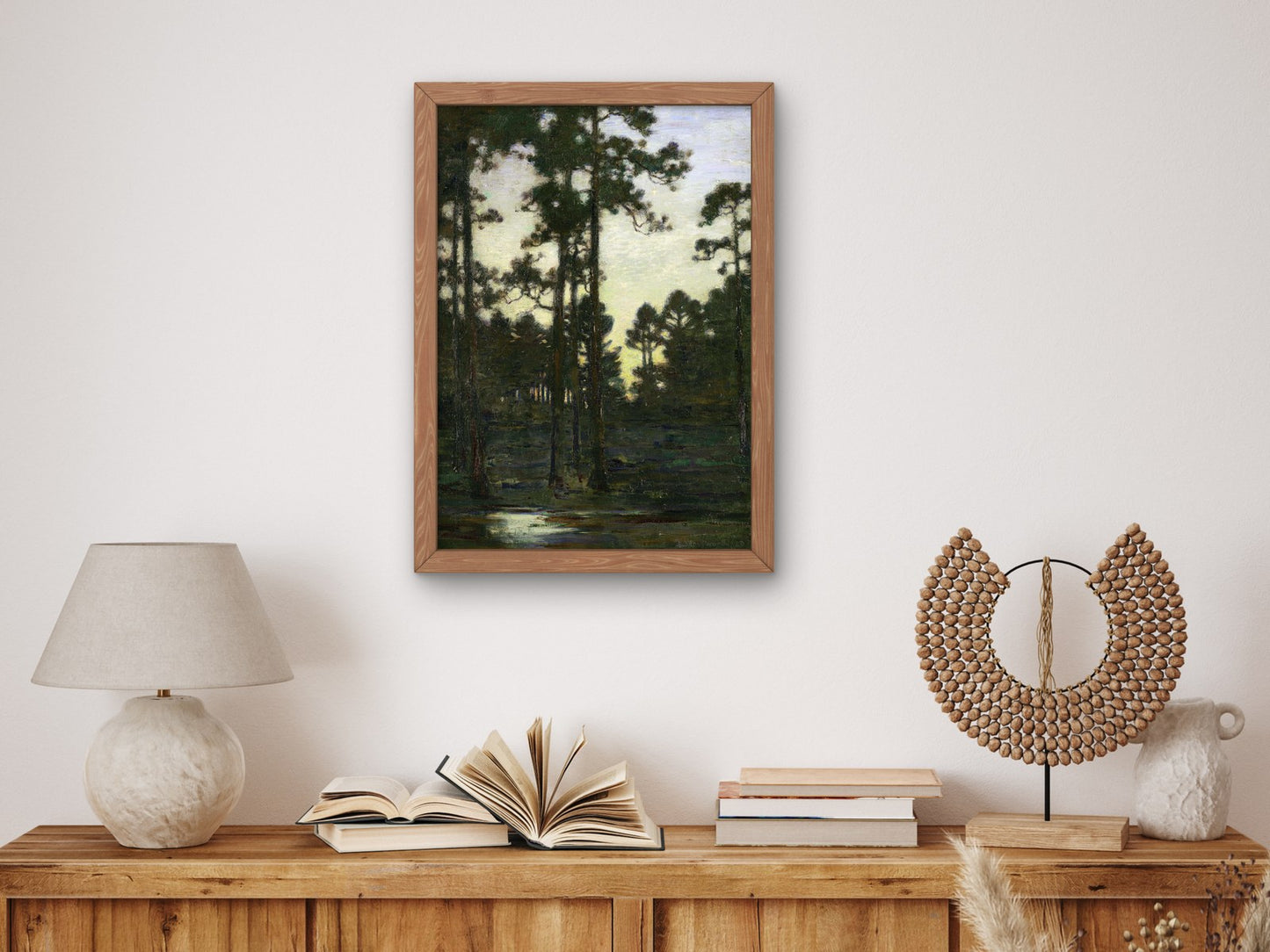 First Star Over the Pines by Ellsworth Woodward 1910, Wall Art Print, Fine Art Reproduction, Museum Quality Decor, Poster