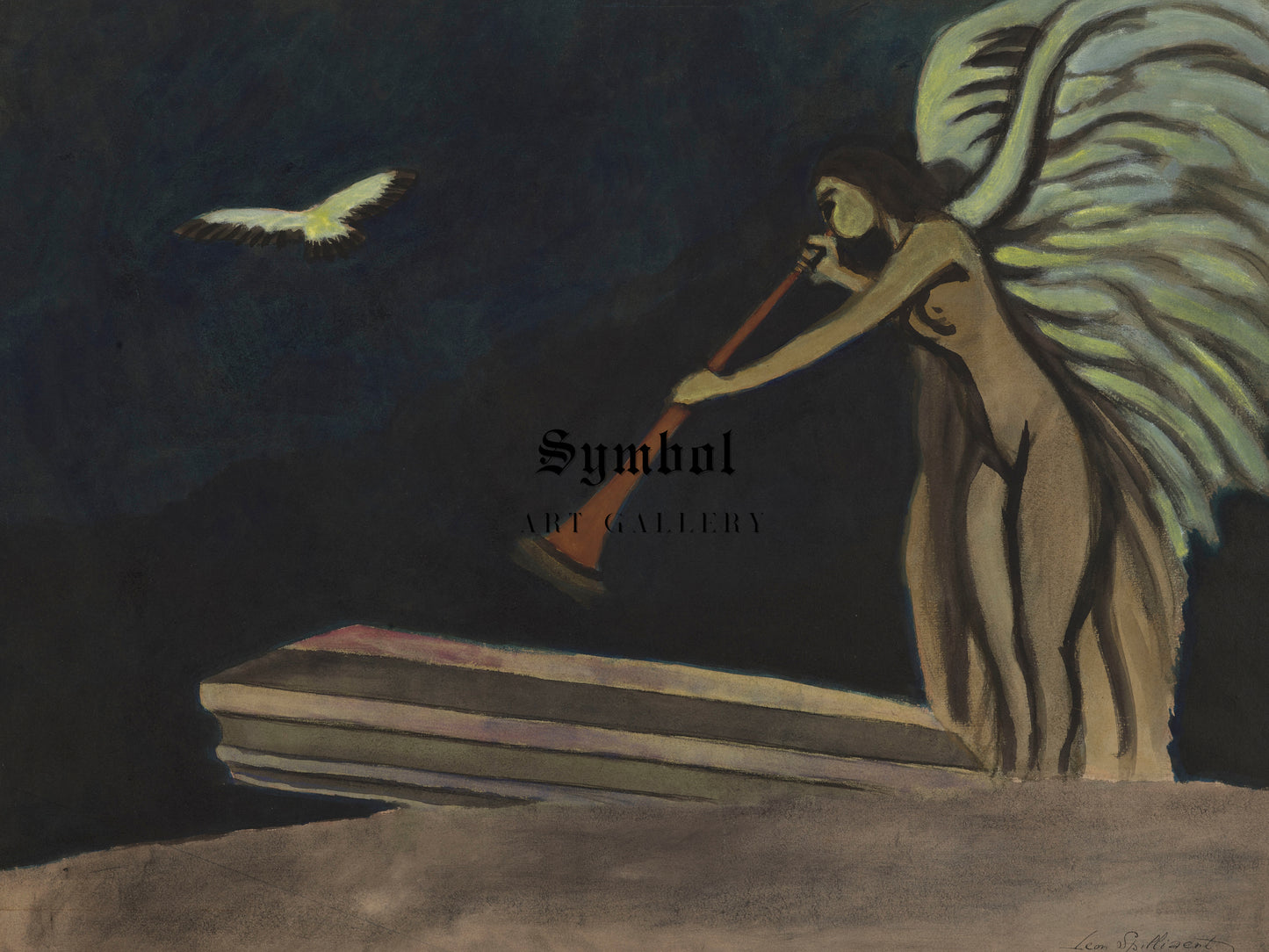 Resurrection by Léon Spilliaert 1928, Wall Art Print, Fine Art Reproduction, Museum Quality Decor, Poster