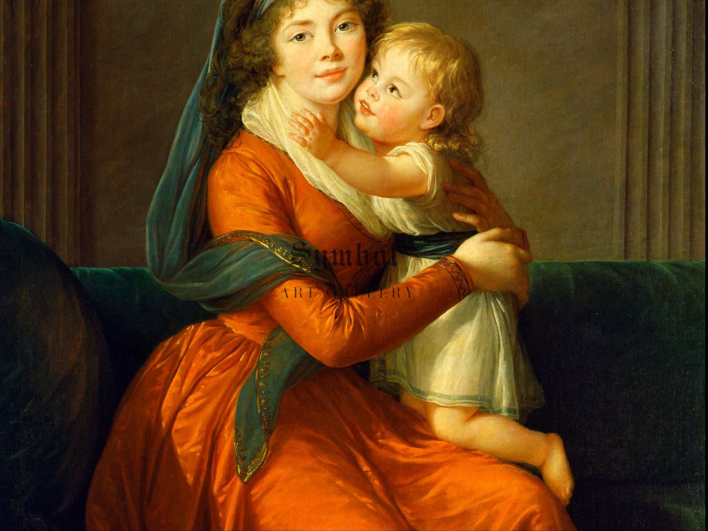 Portrait of Princess Alexandra Golitsyna and Her Son Piotr by Elisabeth Vigée Le Brun 1794, Wall Art Print, Fine Art Reproduction