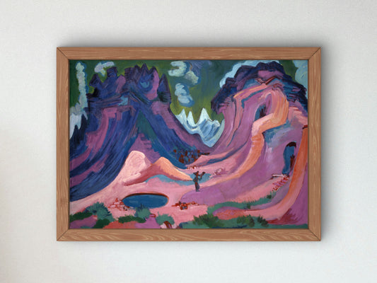 Amselfluh by Ernst Ludwig Kirchner 1922, Wall Art Print, Fine Art Reproduction, Museum Quality Decor, Poster