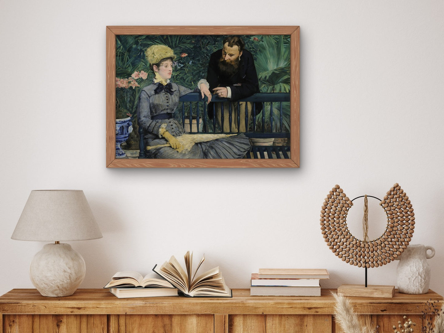 In the Conservatory by Édouard Manet 1878, Wall Art Print, Fine Art Reproduction, Museum Quality Decor, Poster