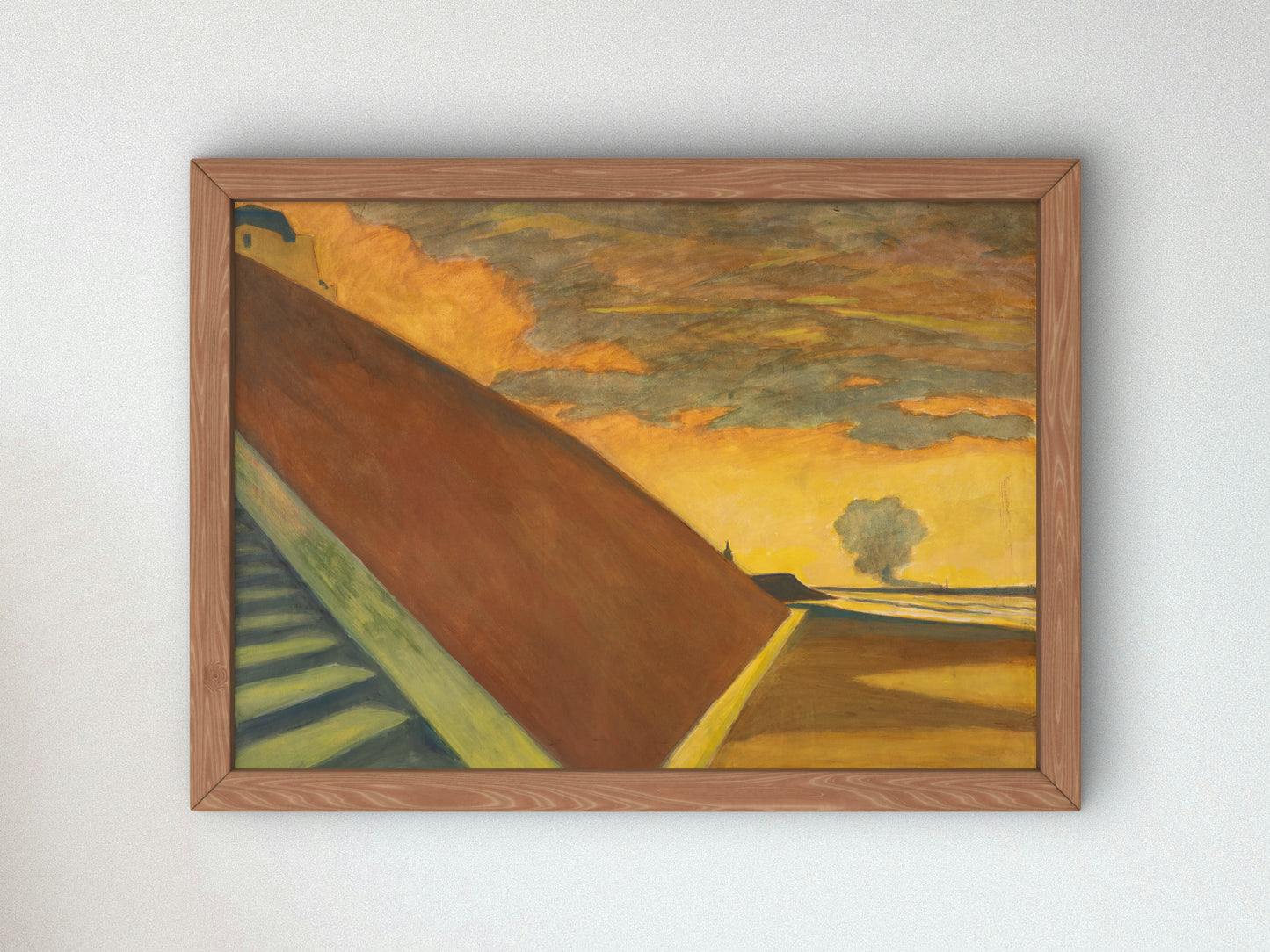 The Staircase, Yellow Twilight by Léon Spilliaert 1922, Wall Art Print, Fine Art Reproduction, Museum Quality Decor, Poster