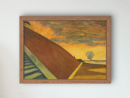 The Staircase, Yellow Twilight by Léon Spilliaert 1922, Wall Art Print, Fine Art Reproduction, Museum Quality Decor, Poster
