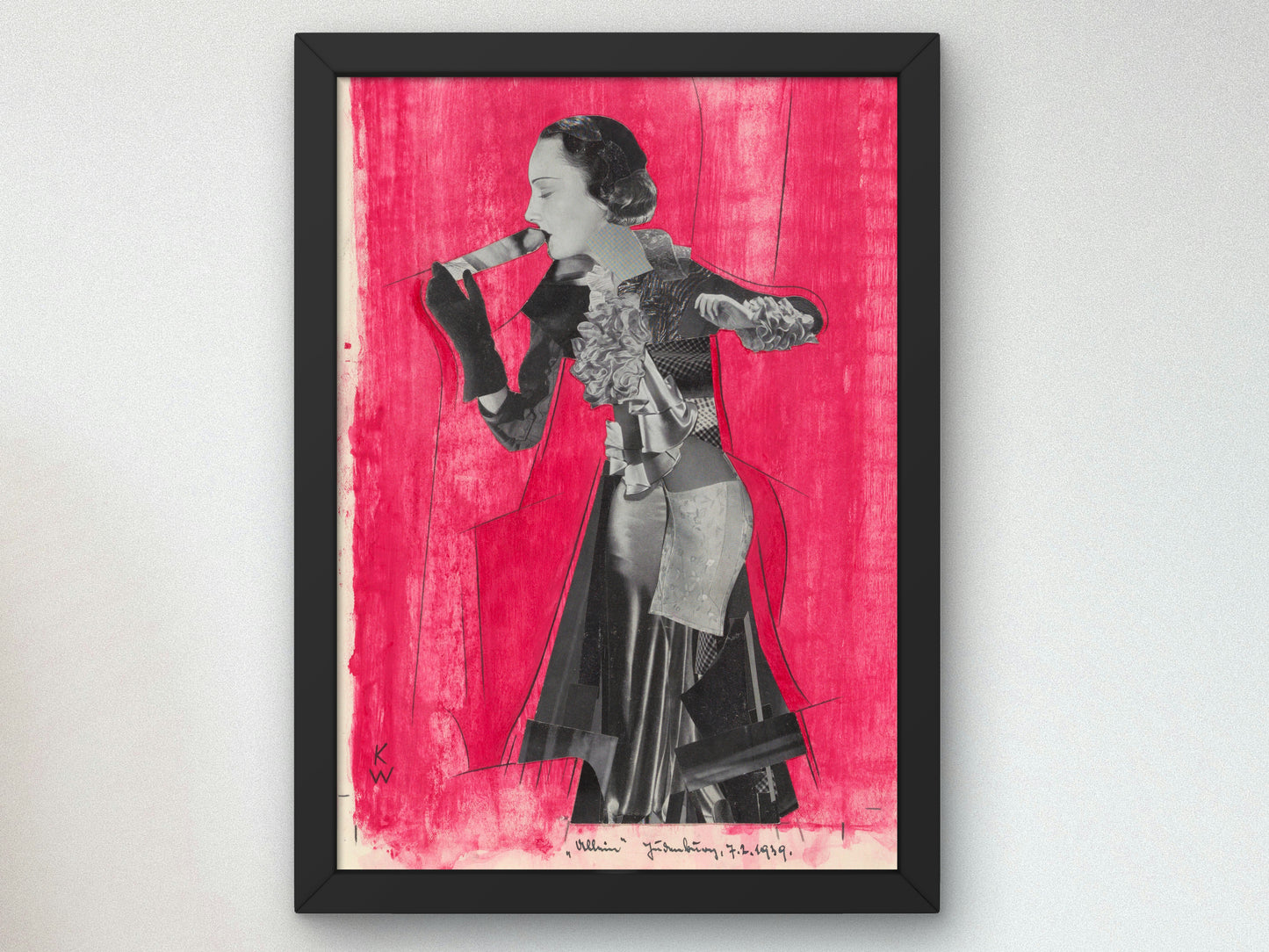 Allein by Karl Wiener 1939, Wall Art Print, Fine Art Reproduction, Museum Quality Decor, Poster