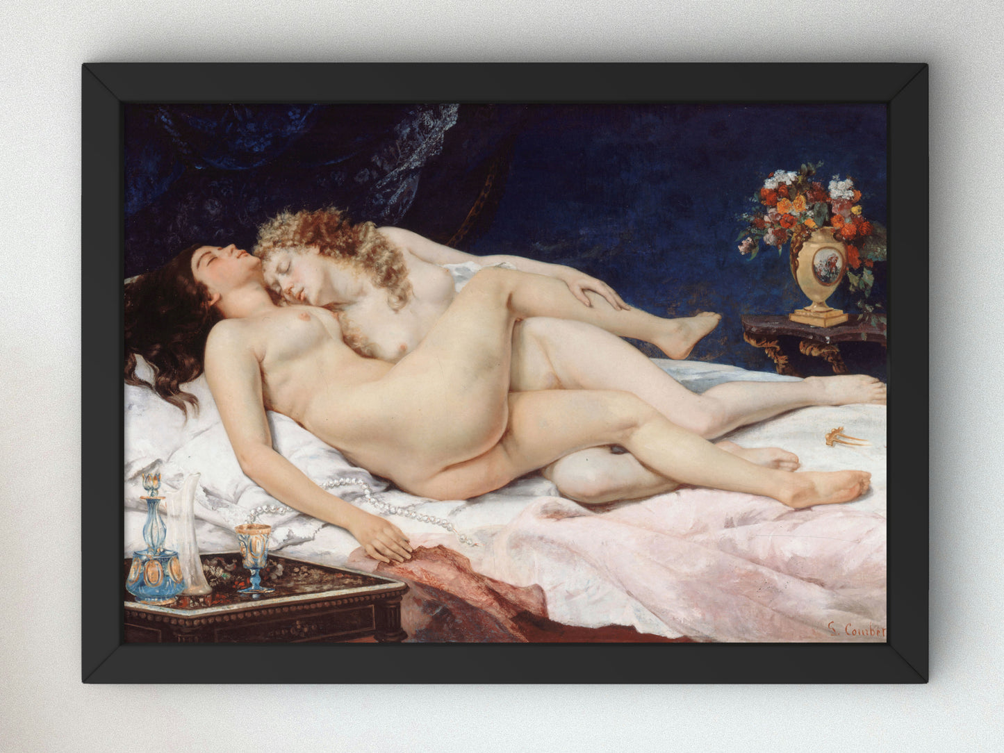Le Sommeil by Gustave Courbet 1866, Wall Art Print, Fine Art Reproduction, Museum Quality Decor, Poster