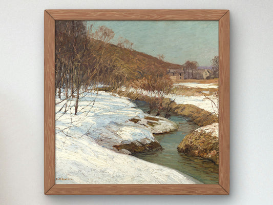 Meadow Brook by Edward Willis Redfield 1918, Wall Art Print, Fine Art Reproduction, Museum Quality Decor, Poster