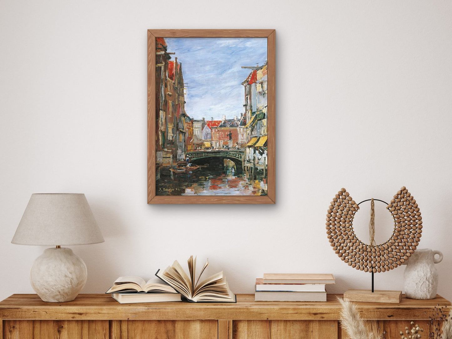 La Place Ary Scheffer, Dordrecht by Eugène Boudin 1884, Wall Art Print, Fine Art Reproduction, Museum Quality Decor, Poster
