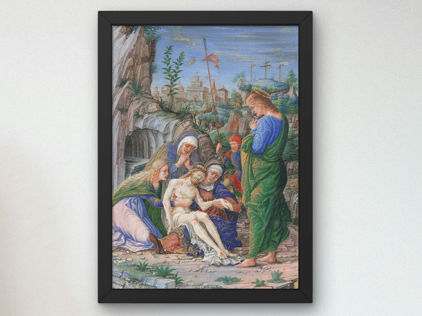 Pieta by Francesco dai Libri 1475, Wall Art Print, Fine Art Reproduction, Museum Quality Decor, Poster