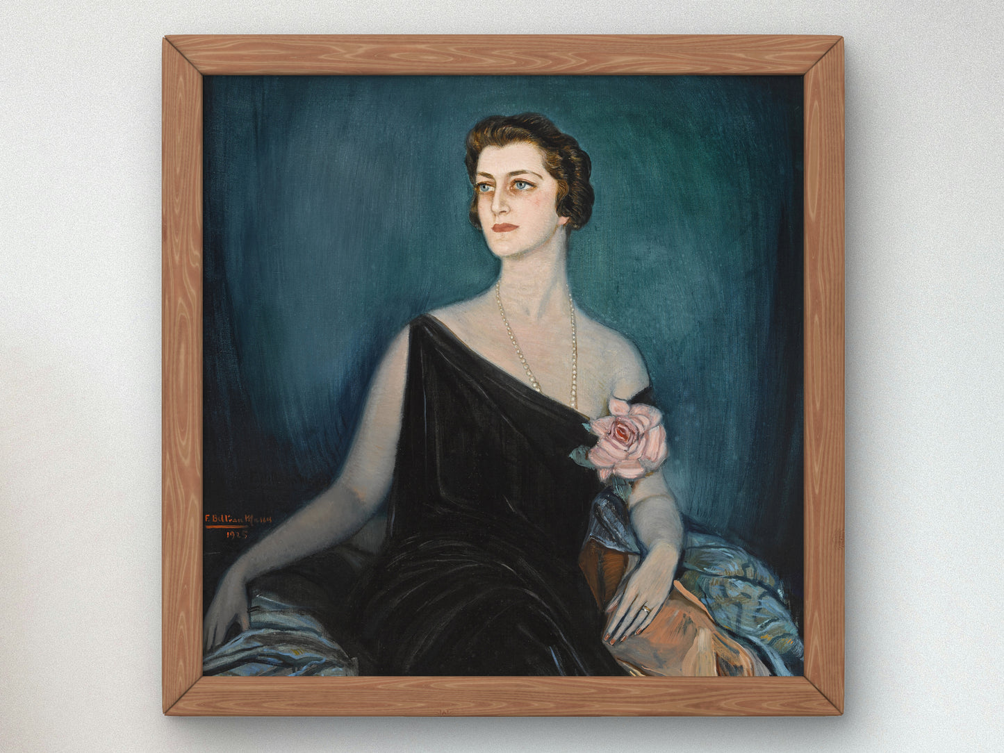 A Portrait of May Fleishhacker by Federico Beltrán Massés 1925, Wall Art Print, Fine Art Reproduction, Museum Quality Decor, Poster