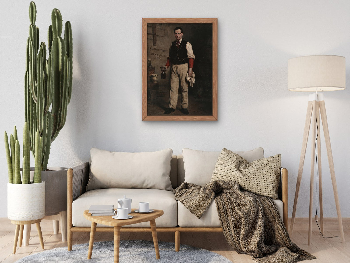Portrait of Cesare Fantelli by Eleuterio Pagliano 1875, Wall Art Print, Fine Art Reproduction, Museum Quality Decor, Poster