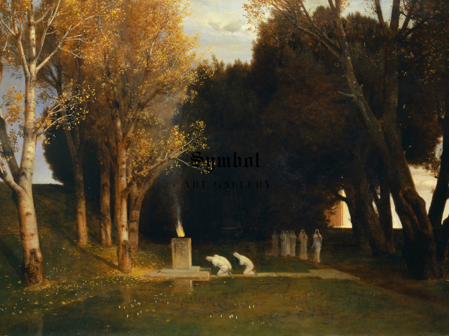 The Sacred Grove by Arnold Böcklin 1882, Wall Art Print, Fine Art Reproduction, Museum Quality Decor, Poster