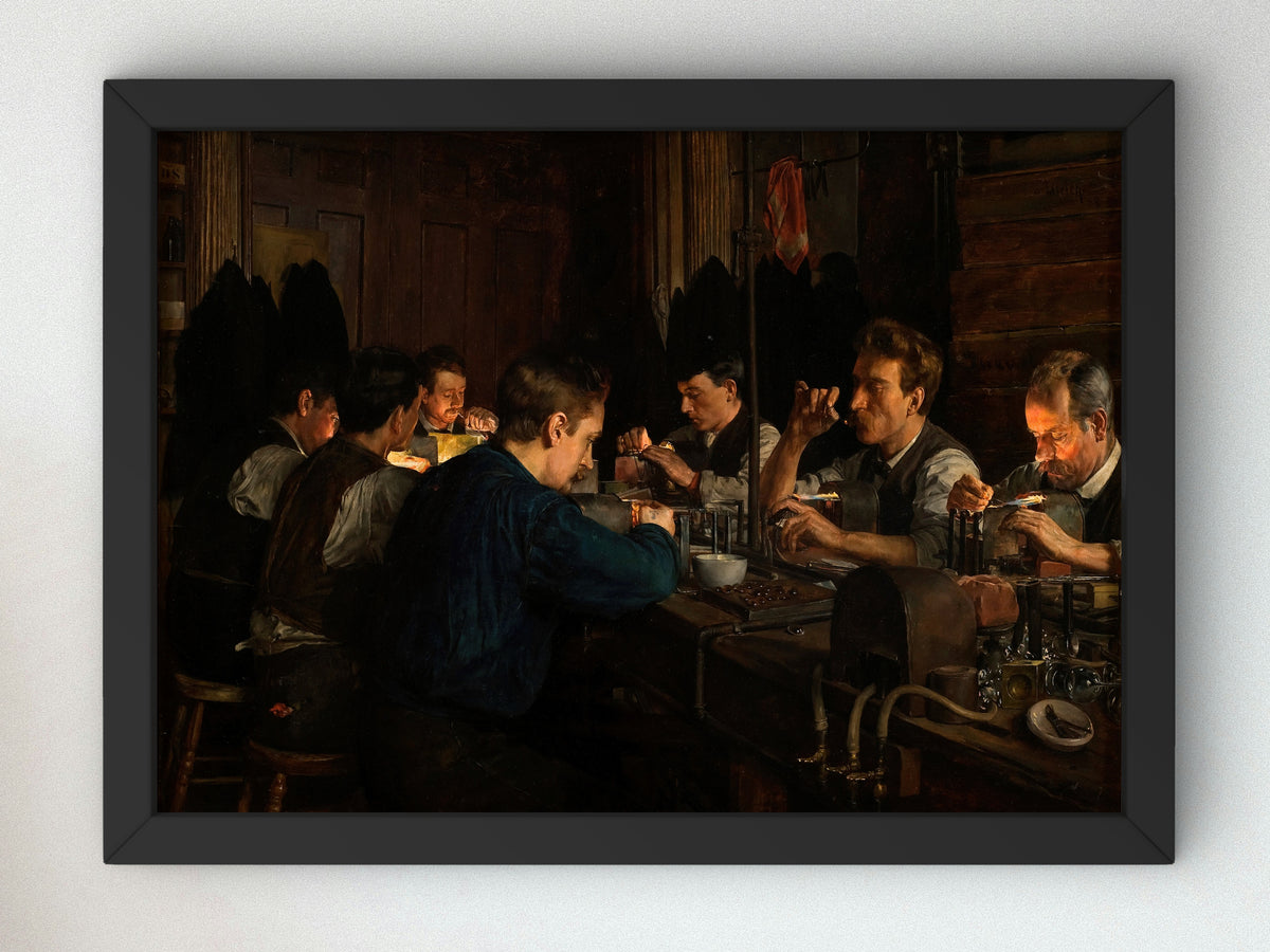 The Glass Blowers by Charles Frederick Ulrich 1883, Wall Art Print, Fine Art Reproduction, Museum Quality Decor, Poster