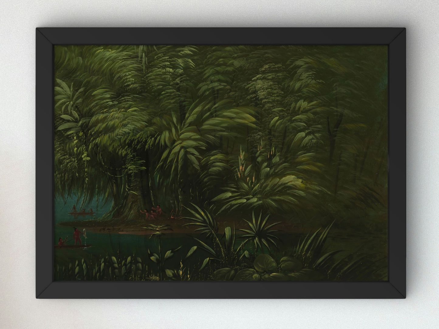 Luxuriant Forest on the Bank of the Amazon by George Catlin 1869, Wall Art Print, Fine Art Reproduction, Museum Quality Decor, Poster