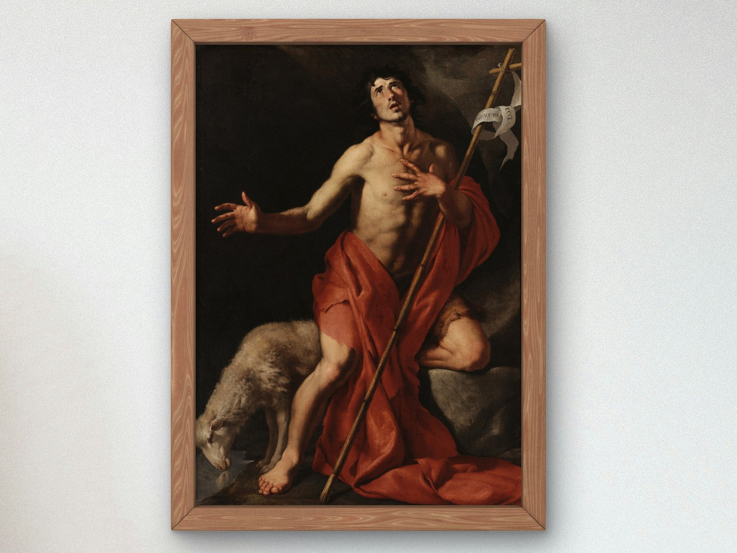 Saint John the Baptist by Cesare Fracanzano 1635, Wall Art Print, Fine Art Reproduction, Museum Quality Decor, Poster