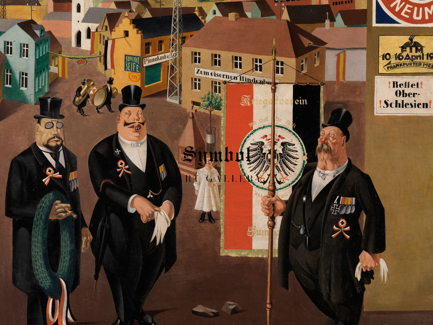 Warriors' Association by Georg Scholz 1922, Wall Art Print, Fine Art Reproduction, Museum Quality Decor, Poster