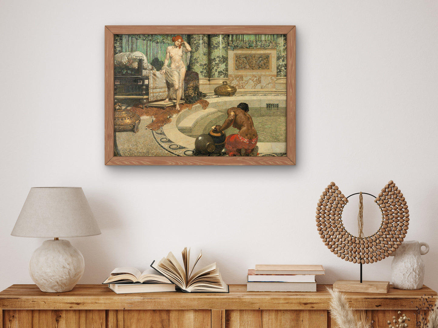 Roman Bath Scene II by Alexander Rothaug 1905, Wall Art Print, Fine Art Reproduction, Museum Quality Decor, Poster