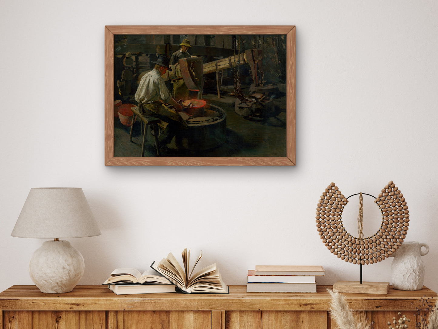 Boiler Inspection by Dominik Skutecký 1908, Wall Art Print, Fine Art Reproduction, Museum Quality Decor, Poster