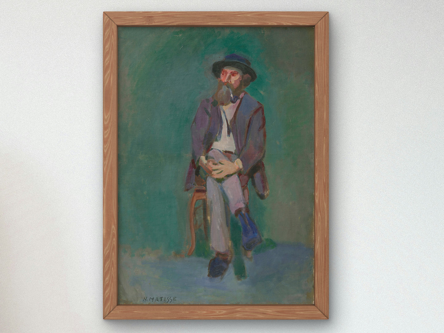 Seated Man by Henri Matisse 1900, Wall Art Print, Fine Art Reproduction, Museum Quality Decor, Poster