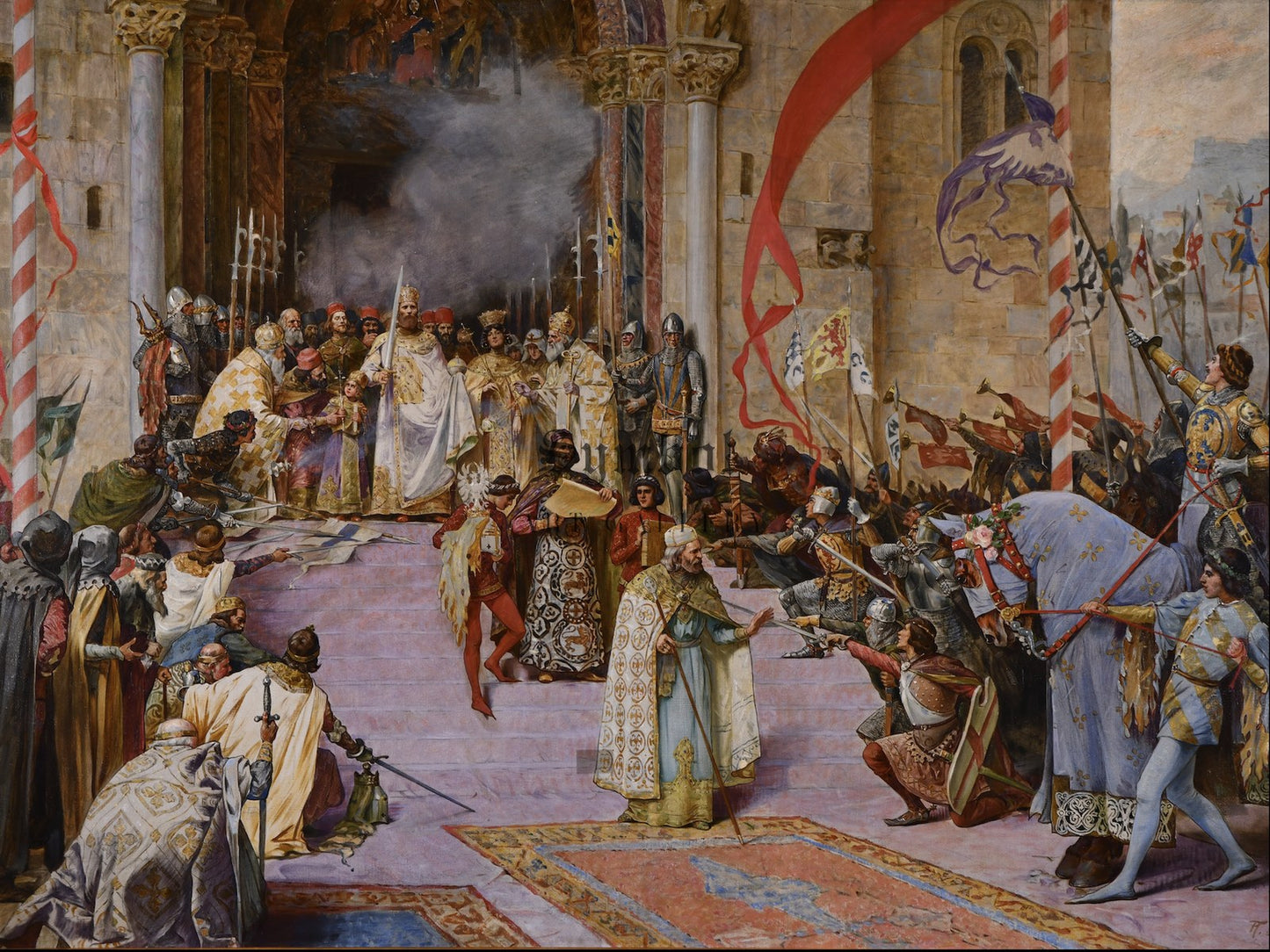 The Proclamation of Dusans Code by Paja Jovanovic 1930, Wall Art Print, Fine Art Reproduction, Museum Quality Decor, Poster