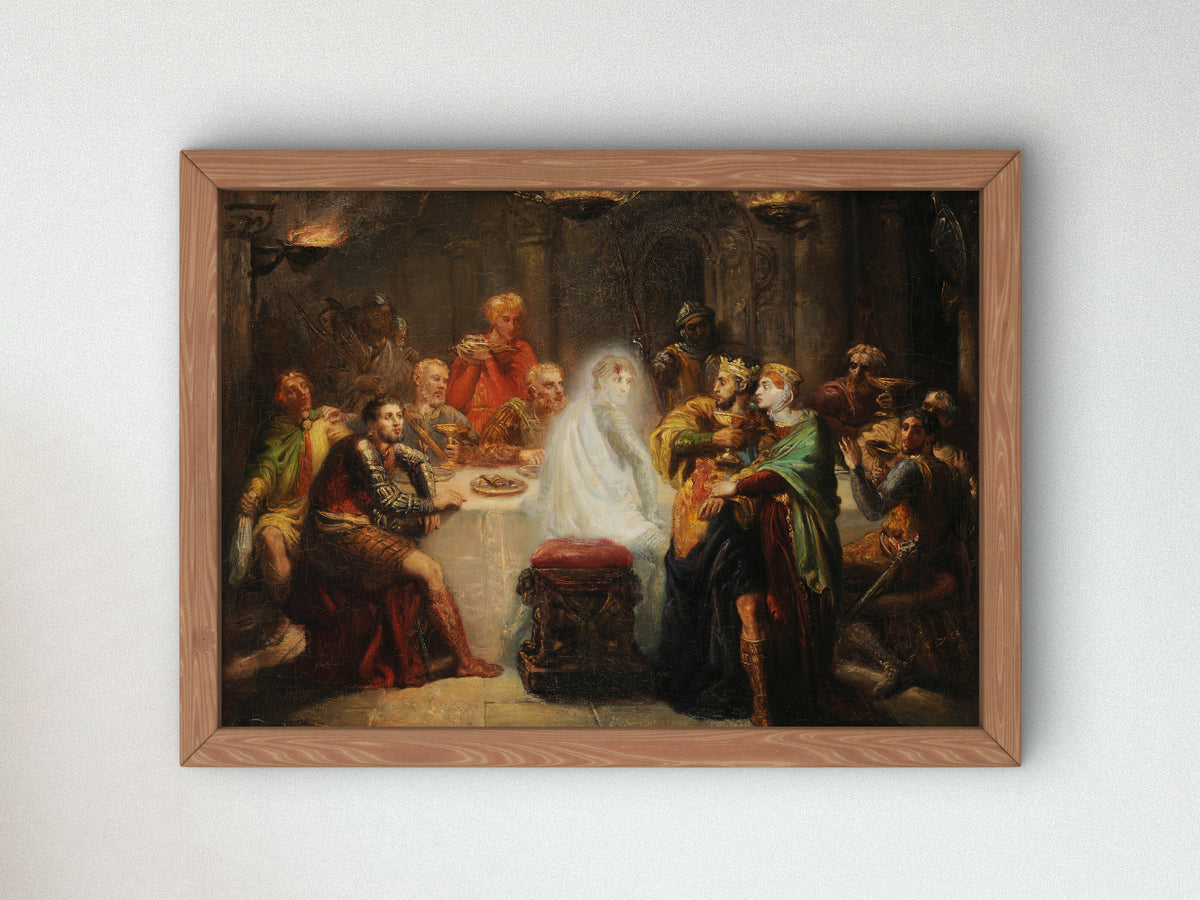 The Ghost of Banquo by Théodore Chassériau 1854, Wall Art Print, Fine Art Reproduction, Museum Quality Decor, Poster