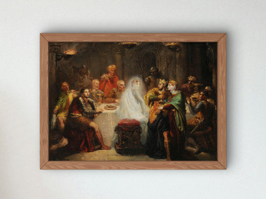 The Ghost of Banquo by Théodore Chassériau 1854, Wall Art Print, Fine Art Reproduction, Museum Quality Decor, Poster