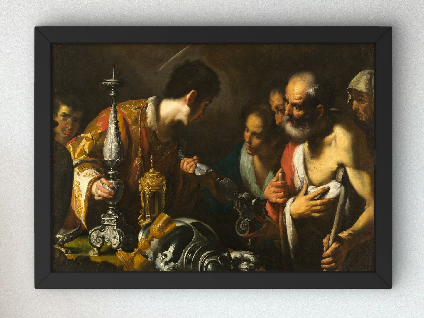 St Lawrence Distributing the Treasures of the Church by Bernardo Strozzi 1625, Wall Art Print, Fine Art Reproduction, Museum Quality Decor