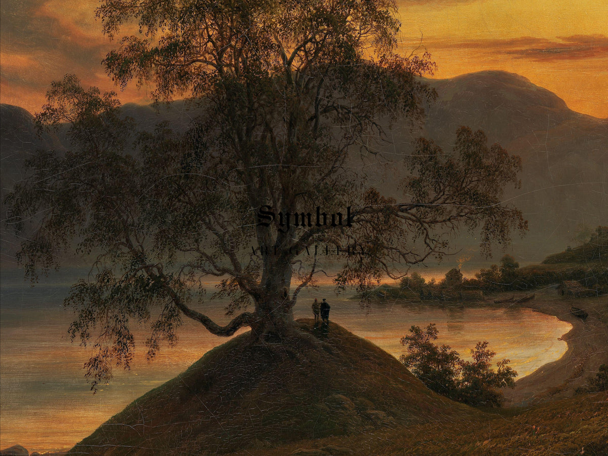 Old Birch Tree at the Sognefjord by Thomas Fearnley 1839, Wall Art Print, Fine Art Reproduction, Museum Quality Decor, Poster