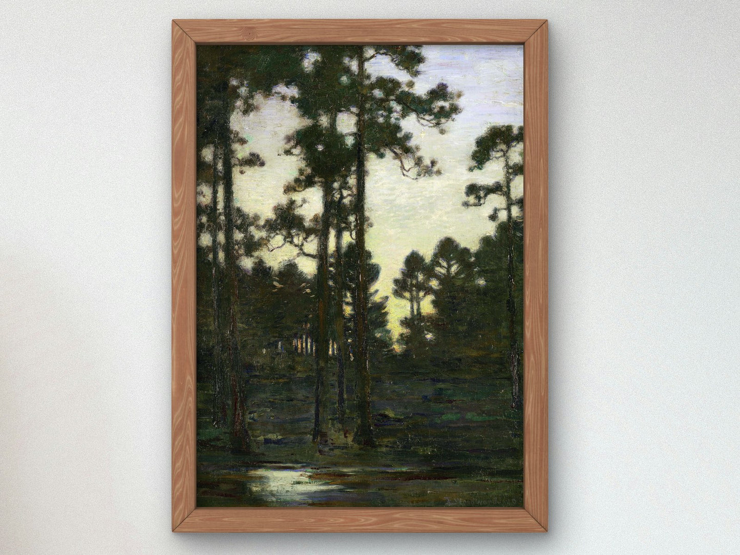First Star Over the Pines by Ellsworth Woodward 1910, Wall Art Print, Fine Art Reproduction, Museum Quality Decor, Poster