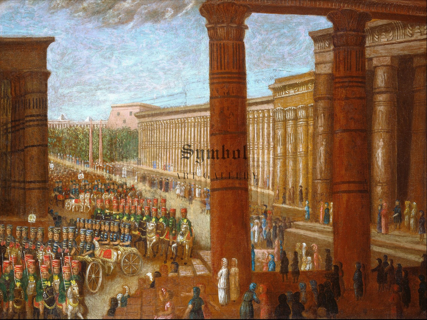 Pharaoh's Army Marching by Erastus Salisbury Field 1872, Wall Art Print, Fine Art Reproduction, Museum Quality Decor, Poster