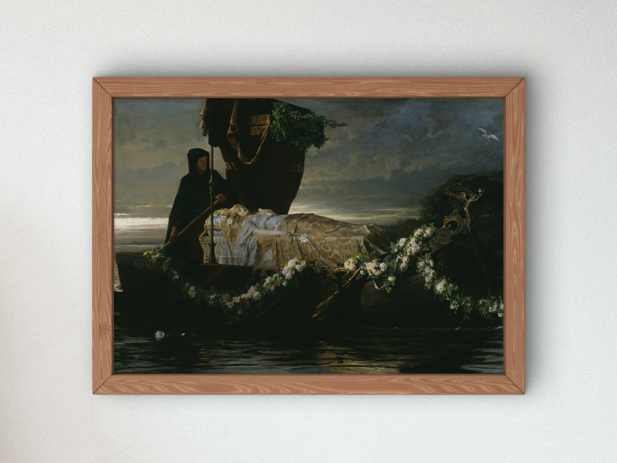 Elaine by Toby Edward Rosenthal 1874, Wall Art Print, Fine Art Reproduction, Museum Quality Decor, Poster